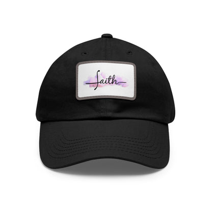FAITH Dad Hat with Leather Patch (Rectangle)