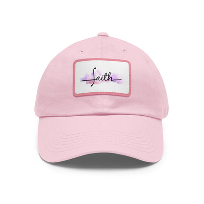 FAITH Dad Hat with Leather Patch (Rectangle)