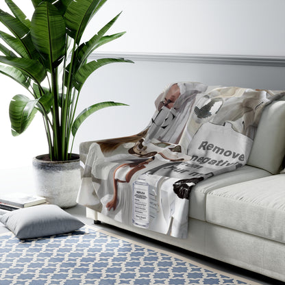 White EvanÌ Sherpa Fleece Blanket