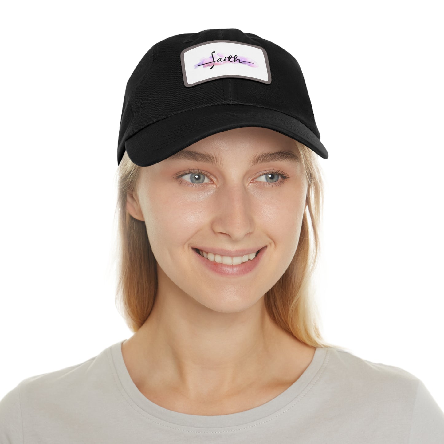 FAITH Dad Hat with Leather Patch (Rectangle)