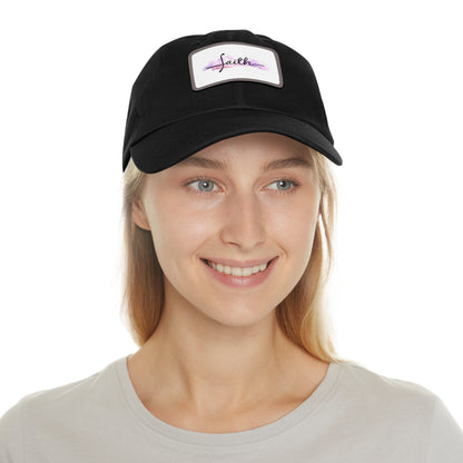 FAITH Dad Hat with Leather Patch (Rectangle)