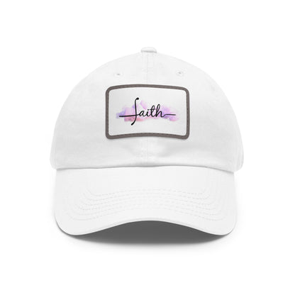 FAITH Dad Hat with Leather Patch (Rectangle)