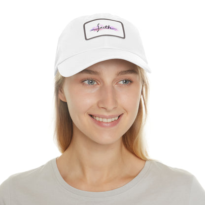 FAITH Dad Hat with Leather Patch (Rectangle)